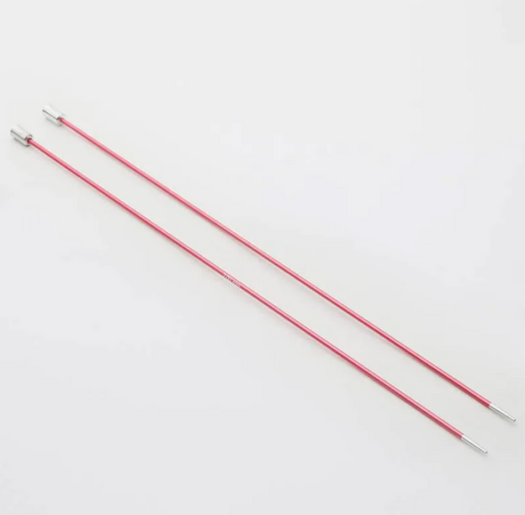 Knit Pro Zing Aiguilles droites 25 cm (10 pouces)