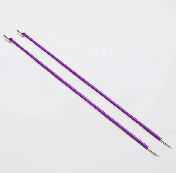 Knit Pro Zing Aiguilles droites 25 cm (10 pouces)