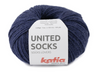 Katia United Socks, une laine à bas de calibre Fingering en petite quantité pour réaliser vos chaussettes colorés!  Coloris Bleu foncé ou bleu marin.