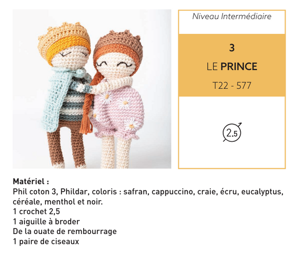 Patron de l'amigurumi Le Prince - Phildar