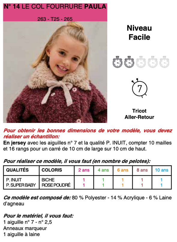 Patron du Col Paula - Phildar