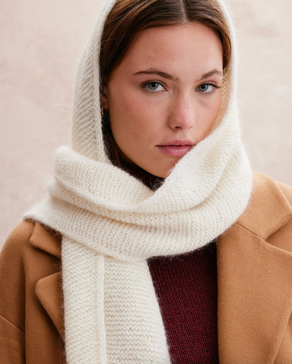 Patron de l'écharpe à capuche Valentine - Phildar