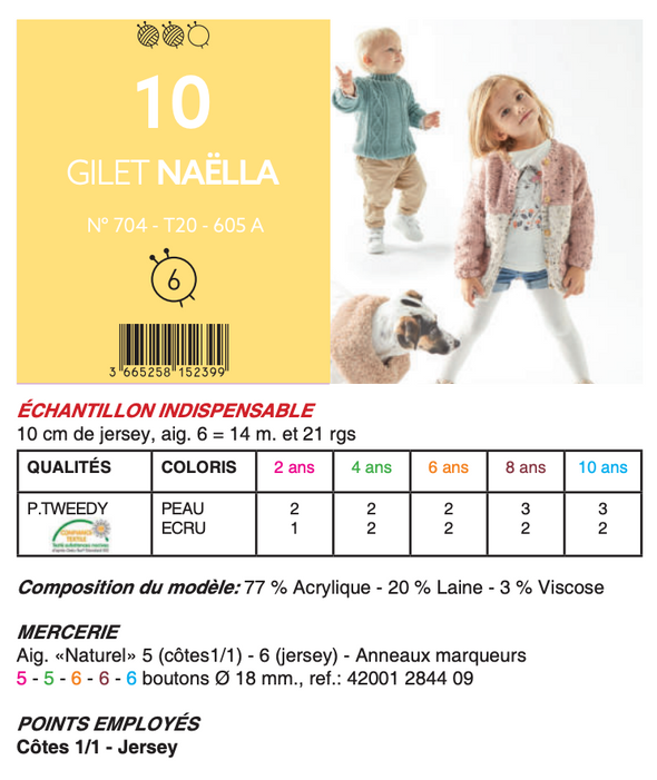 Patron du Pull Naëlla - Phildar