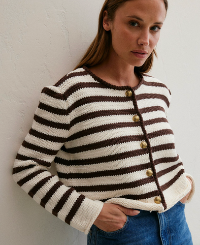 Patron du gilet marinière Olivia - Phildar