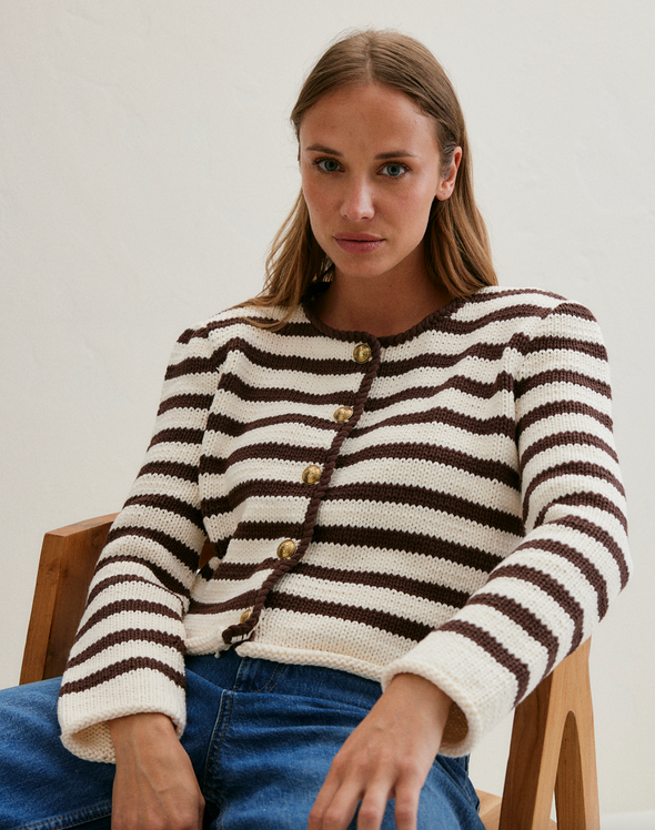 Patron du gilet marinière Olivia - Phildar