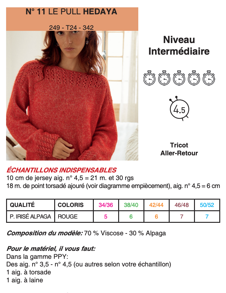 Patron Tricot étole En Laine Patron Du Pull Hedaya Phildar