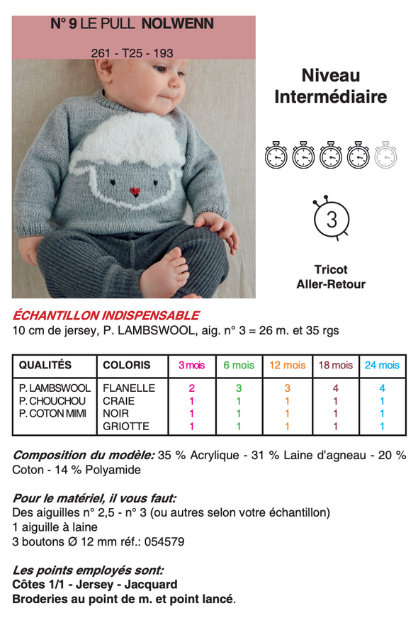 Patron du pull Nolwenn - Phildar