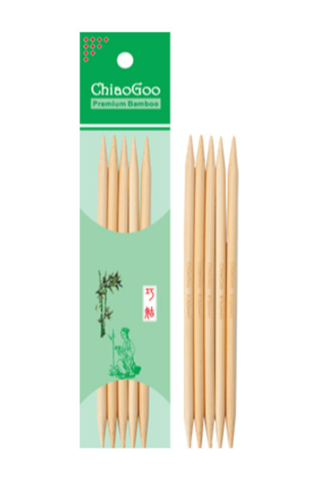 ChiaoGoo Aiguilles double pointe en bambou 15 cm (6 pouces)