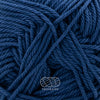 Phil Coton 3 de la compagnie Phildar, coloris Marine.  Un bleu foncé, qu'on peut aussi nommer bleu marin.  Fil de coton mercerisé parfait pour les amigurumis, les vêtements d'été et les châles légers.  Se tricote avec aiguille ou crochet 3 mm.