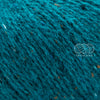 Rowan Felted Tweed, une fibre de calibre DK constituée de laine, alpaga et viscose avec effet tweed.  Coloris Turquoise, un canard ou mallard vif.
